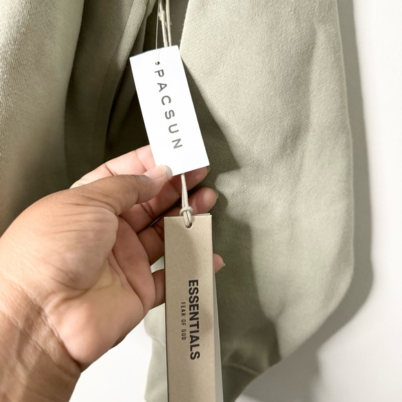 Essentials Green 1/2 Zip Pullover Sweatshirt - Picture 7 of 10